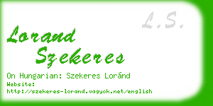 lorand szekeres business card